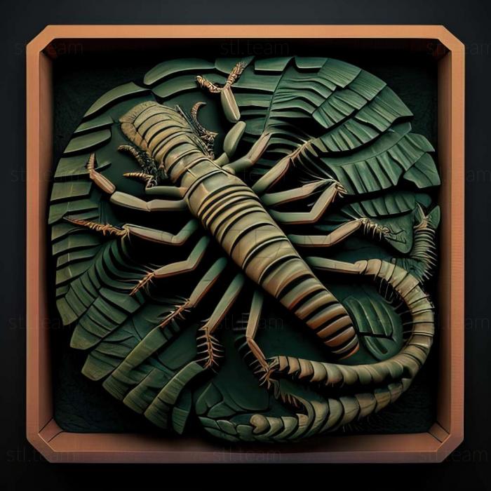 3D model Scolopendra viridis (STL)